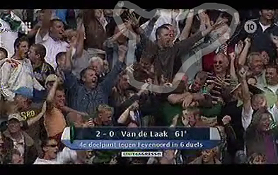 FC Groningen scoort de 2-0 tegen Feyenoord! Ik ben heppie! 8-)