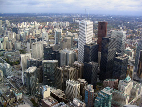 Toronto vanuit de CN tower (september 2003)